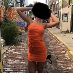 Orange homecoming dress